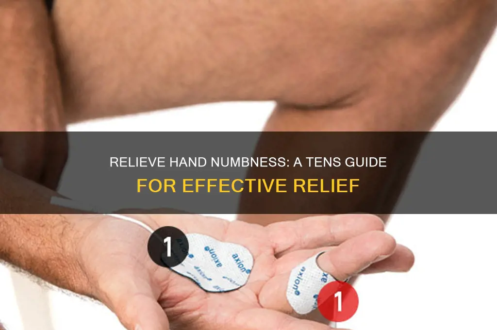 how to use a tens transcutaneous electro for hand numbness