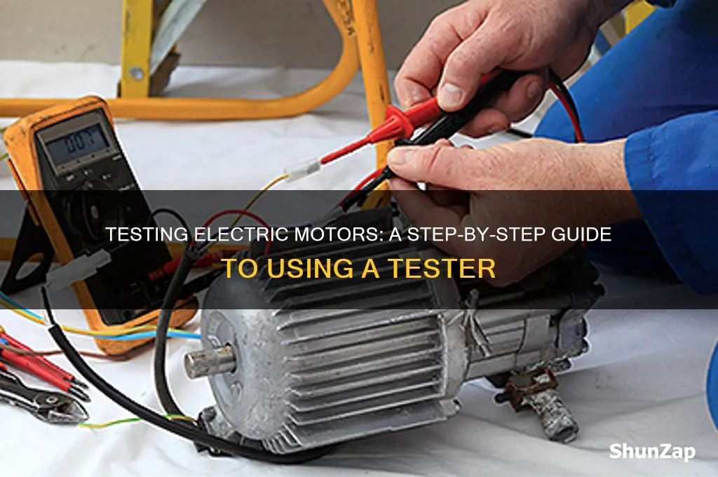how to use a tester to check a electric motor