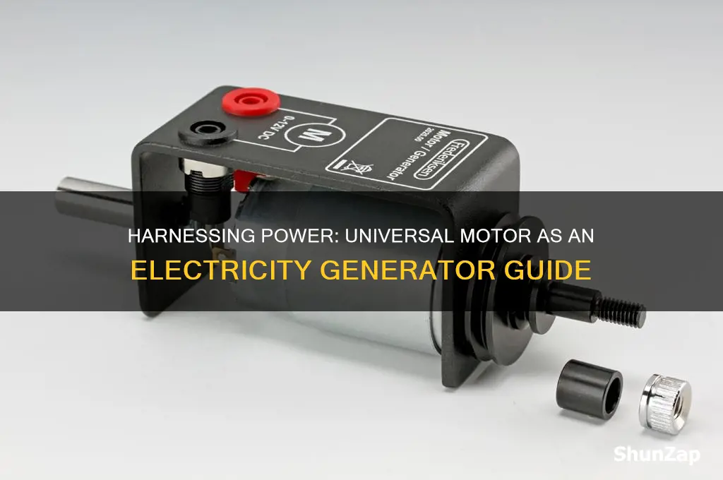 how to use a universal motor to generate electricity