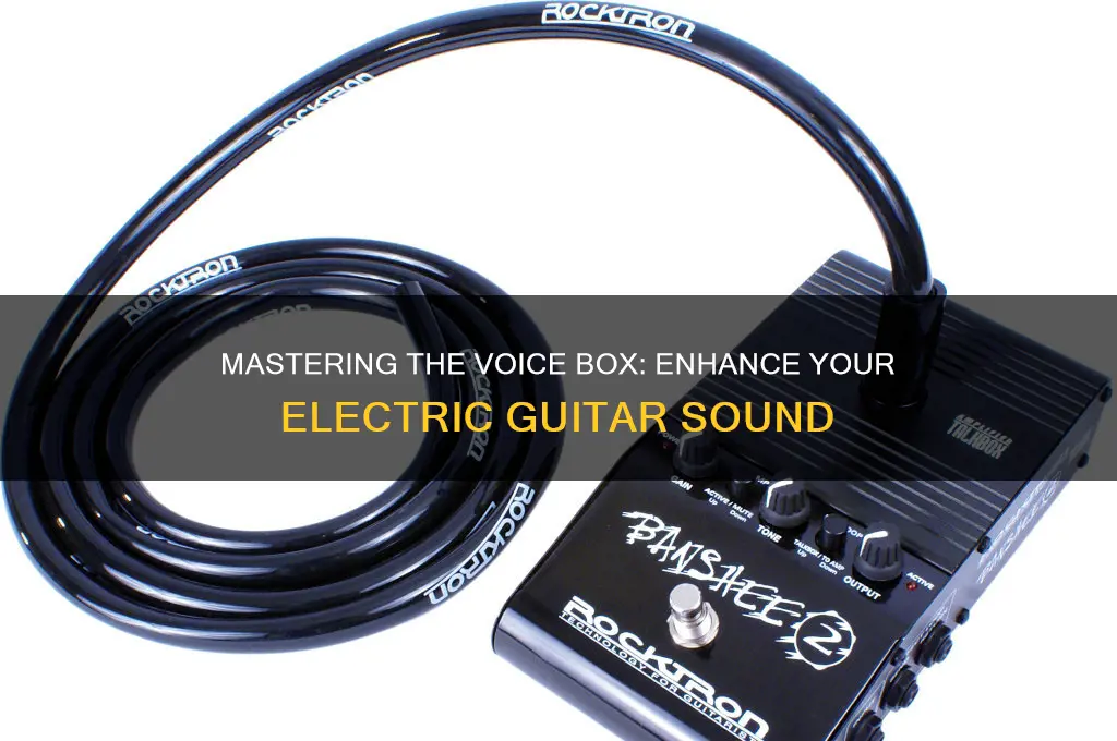 how to use a voice box on electric guitar