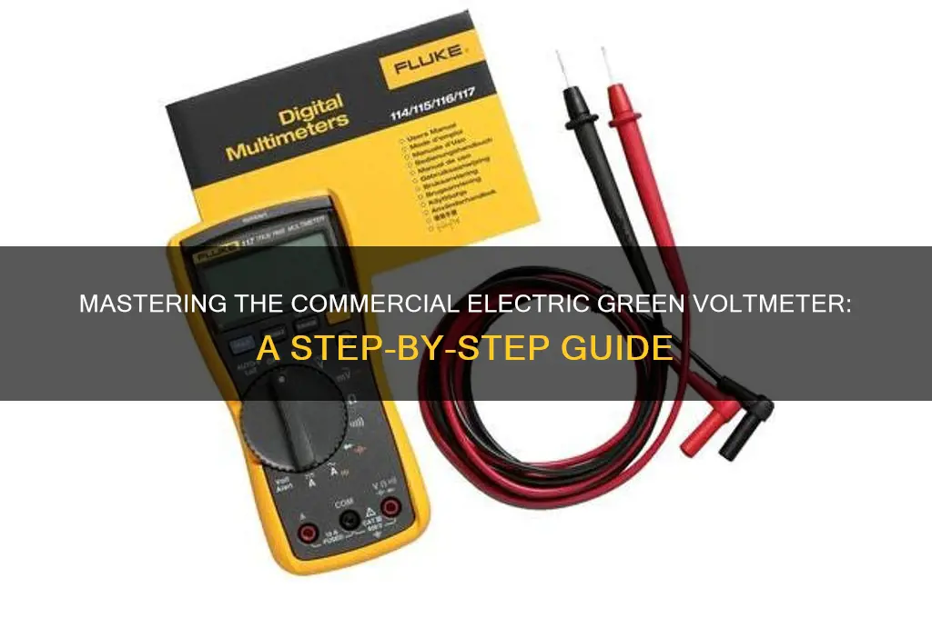 how to use a voltmeter commercial electric green