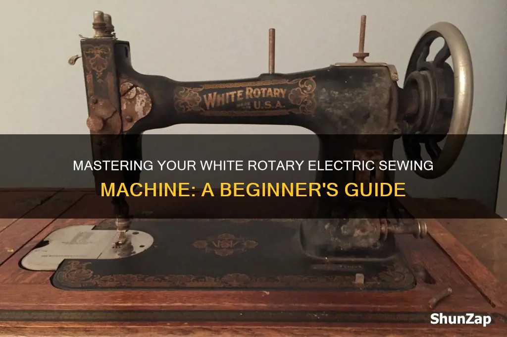 how to use a white rotary electric sewing machine
