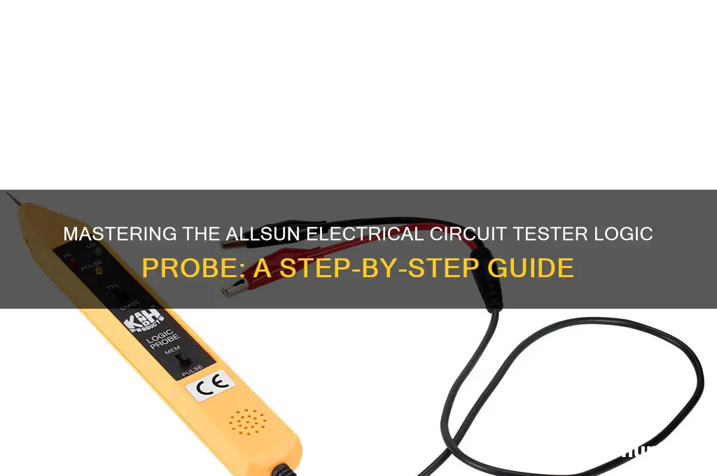 how to use allsun electrical circuit tester logic probe