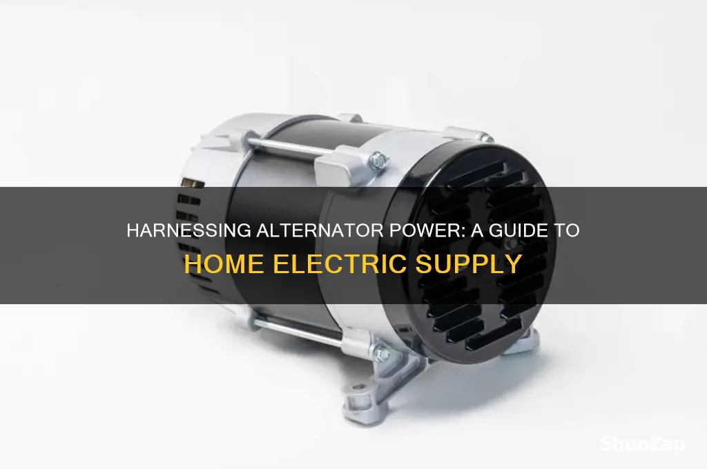 how to use alternator for home electric supply