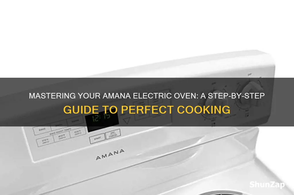 how to use amana electric oven