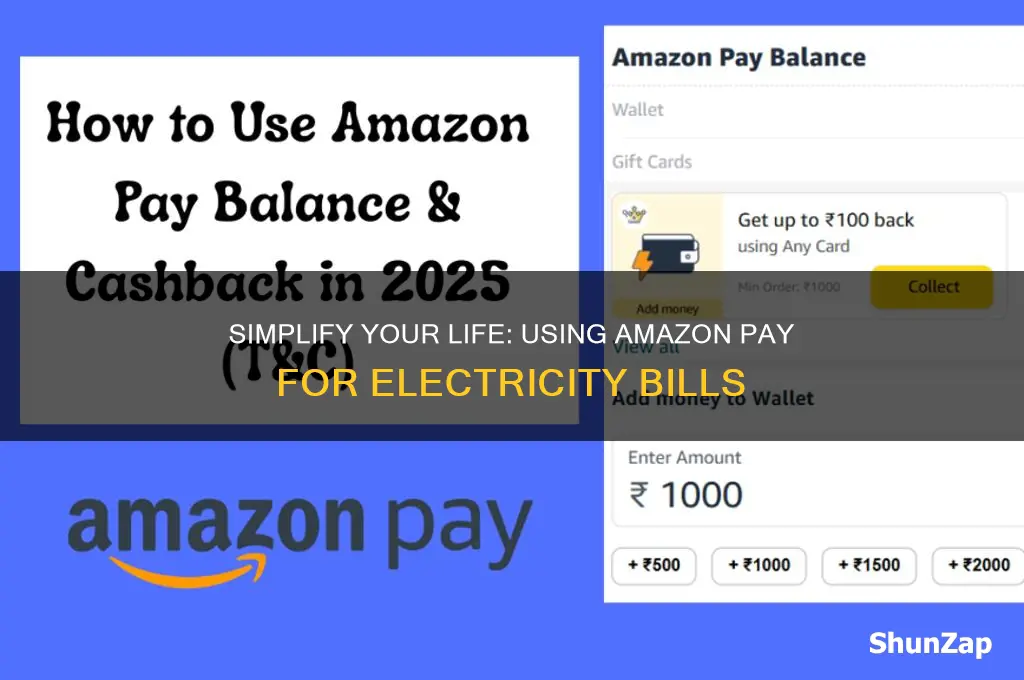 how to use amazon pay for electricity bill