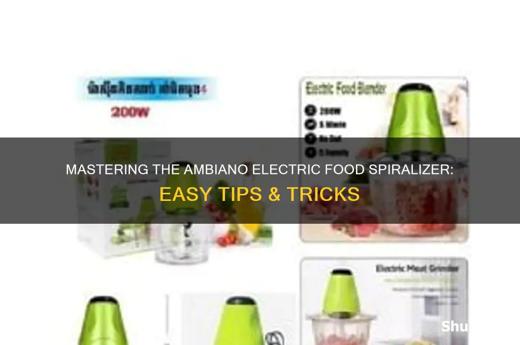 how to use ambiano electric food spiralizer