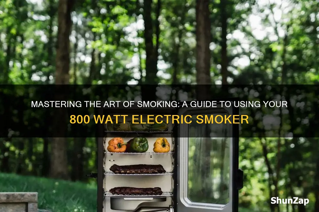 how to use an 800 watt electric smoker