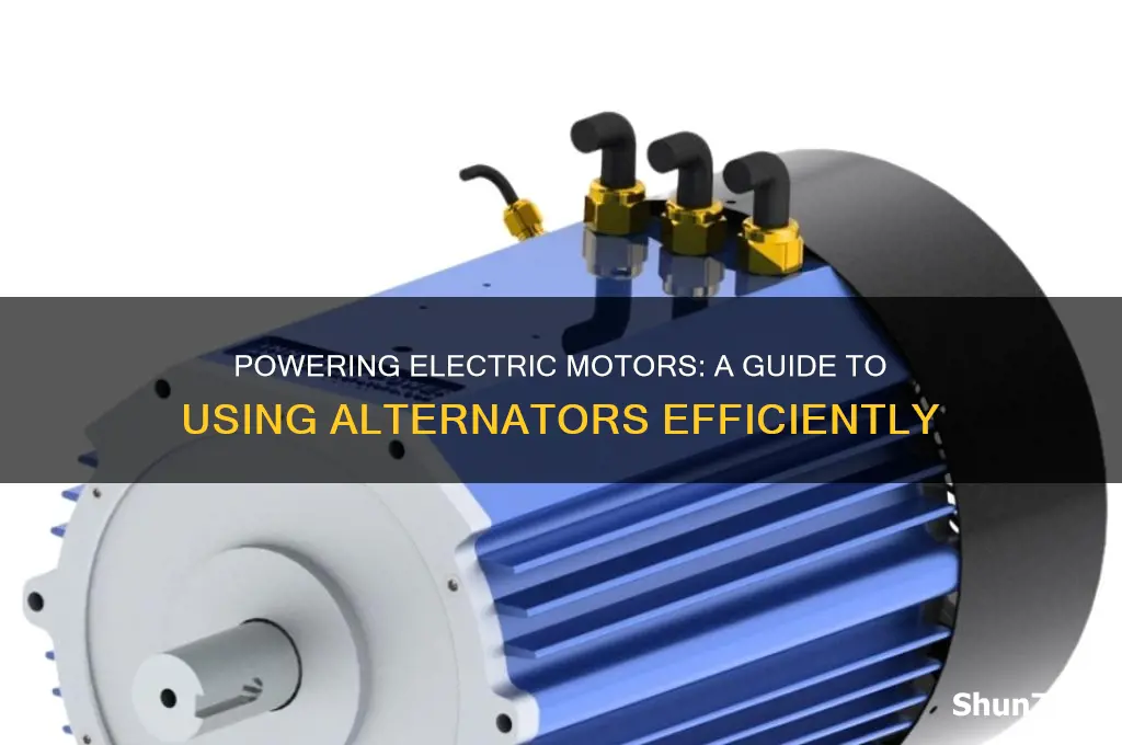 how to use an alternator power an electric motor