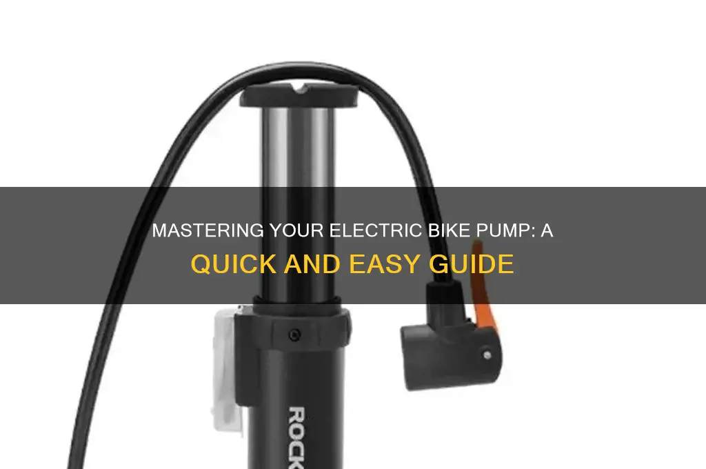 how to use an electric bike pump