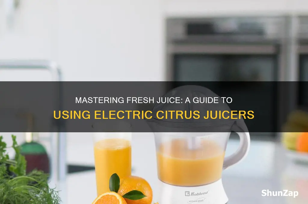 how to use an electric citrus juicer
