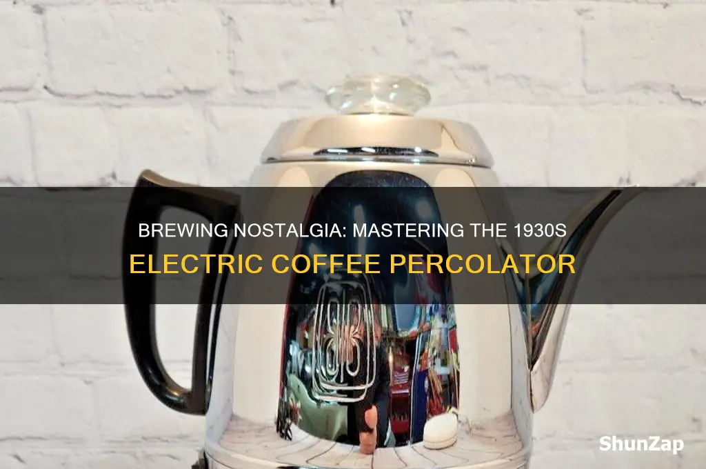 how to use an electric coffee percolator from 1930
