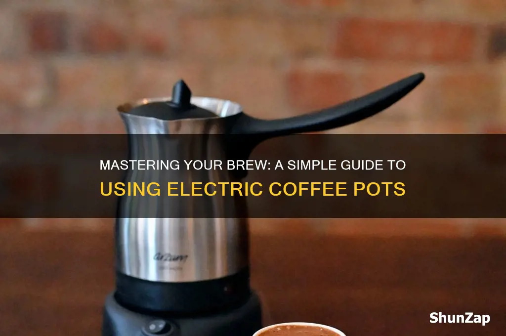 how to use an electric coffee pot
