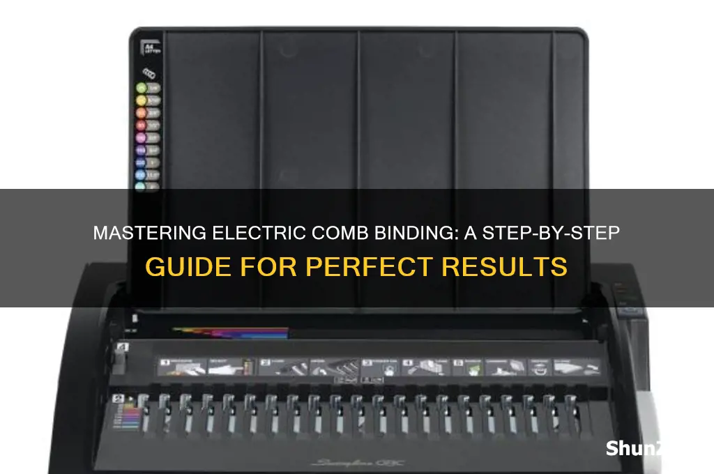 how to use an electric comb binding machine
