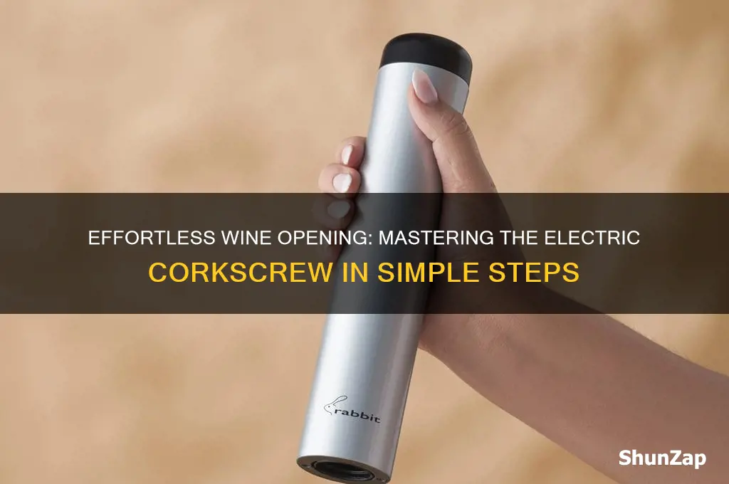 how to use an electric corkscrew