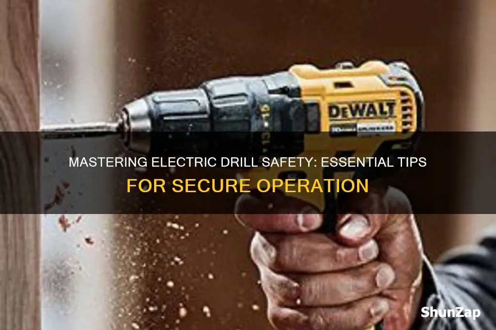 how to use an electric drill safely