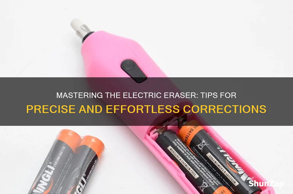 how to use an electric eraser