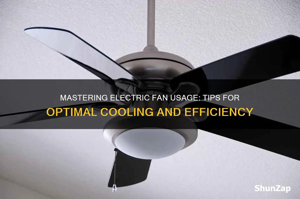 how to use an electric fan
