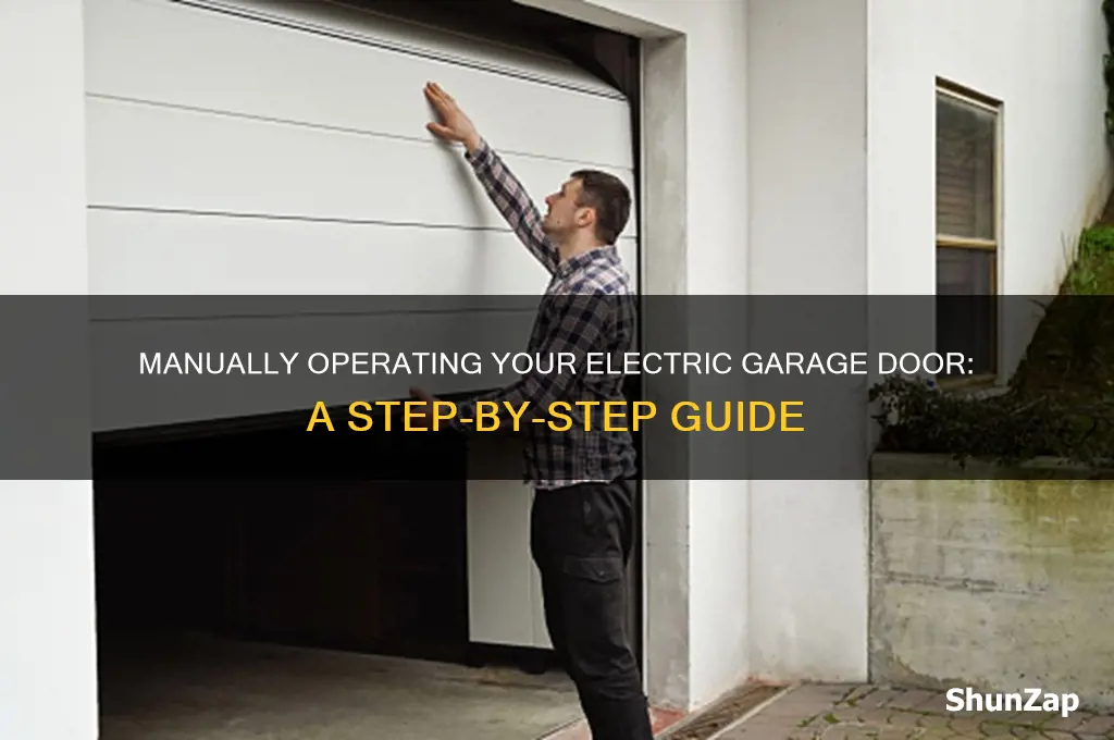 how to use an electric garage door manually