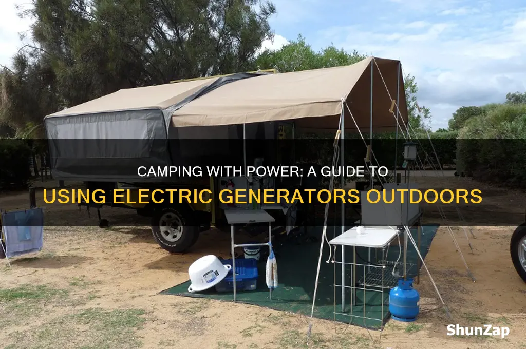 how to use an electric generator camping