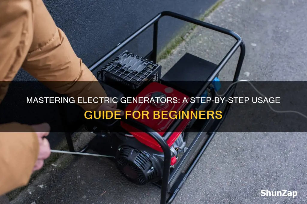 how to use an electric generator