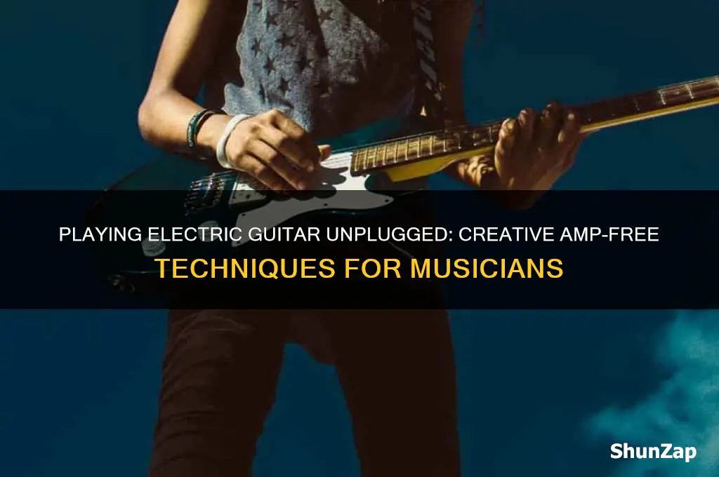 how to use an electric guitar without an amp