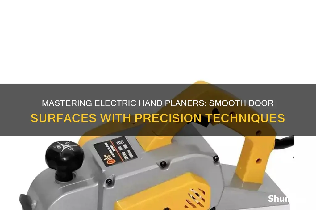 how to use an electric hand planer on a door
