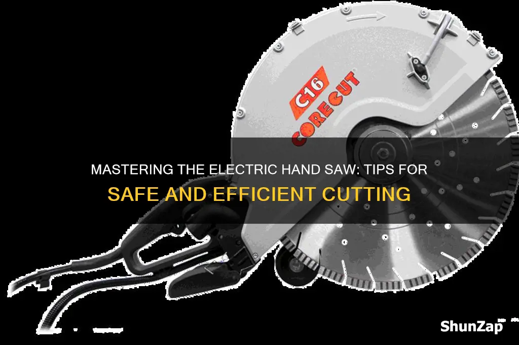 how to use an electric hand saw