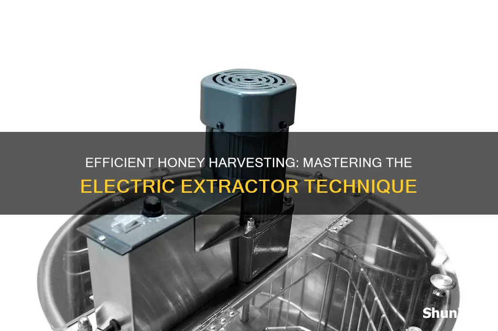 how to use an electric honey extractor