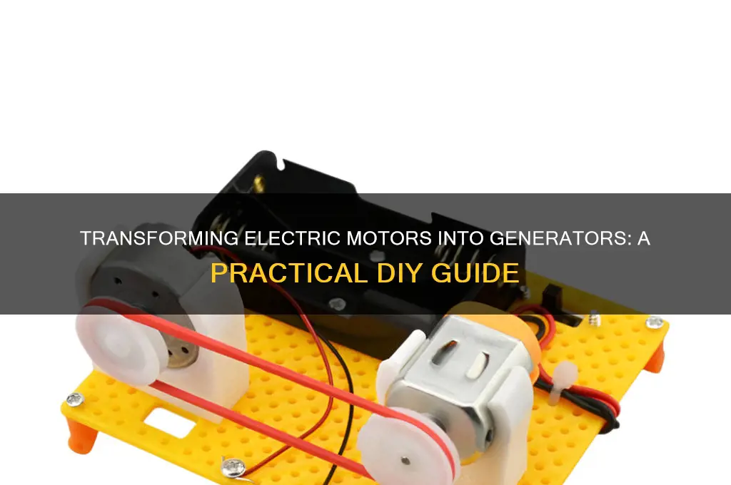 how to use an electric motor as a generator