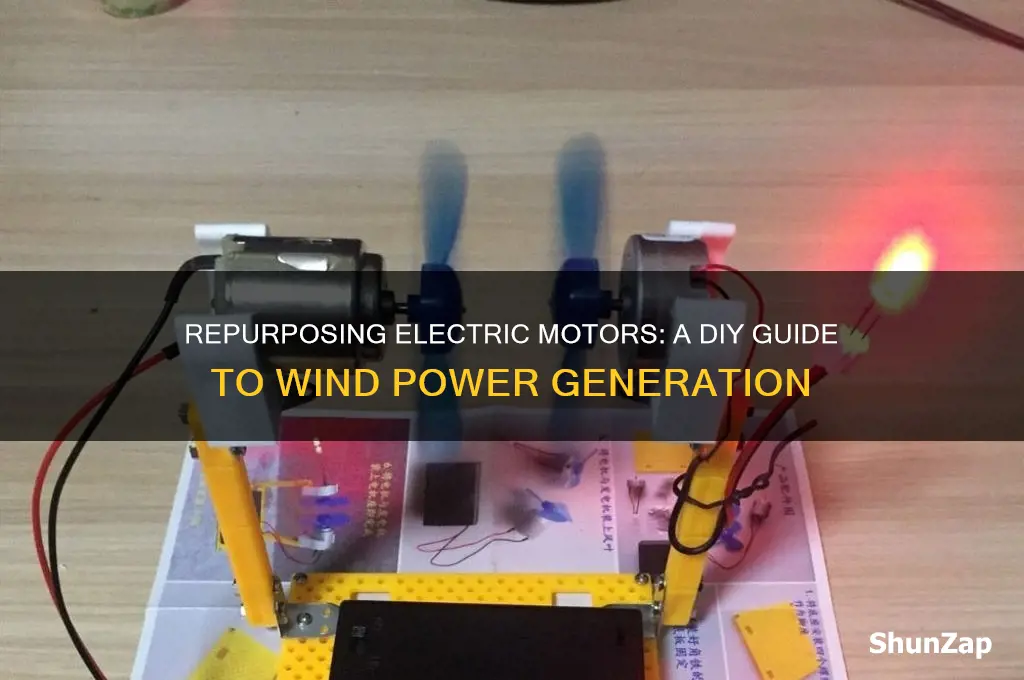 how to use an electric motor as a wind generator