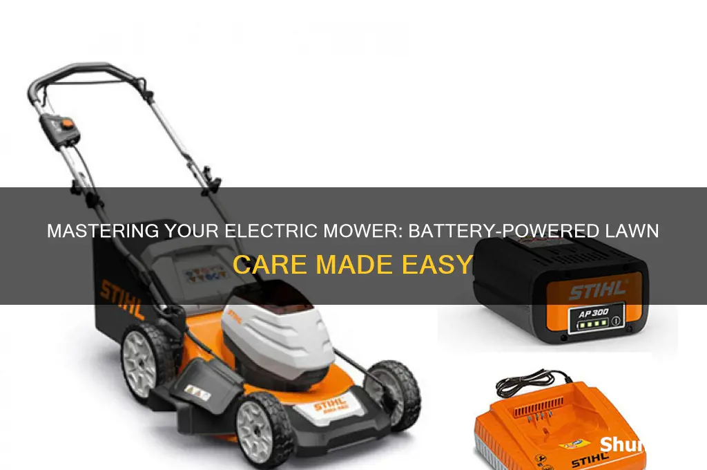 how to use an electric mower with battery