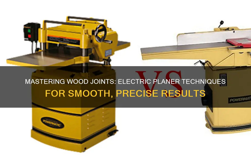 how to use an electric planer to joint wood