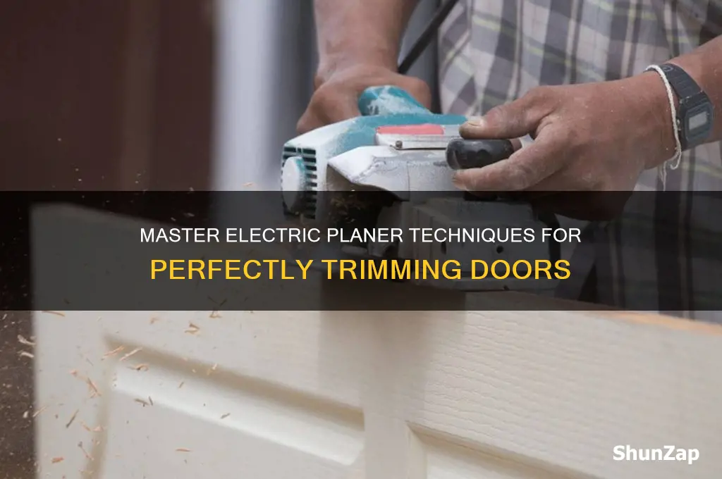 how to use an electric planer to trim a door