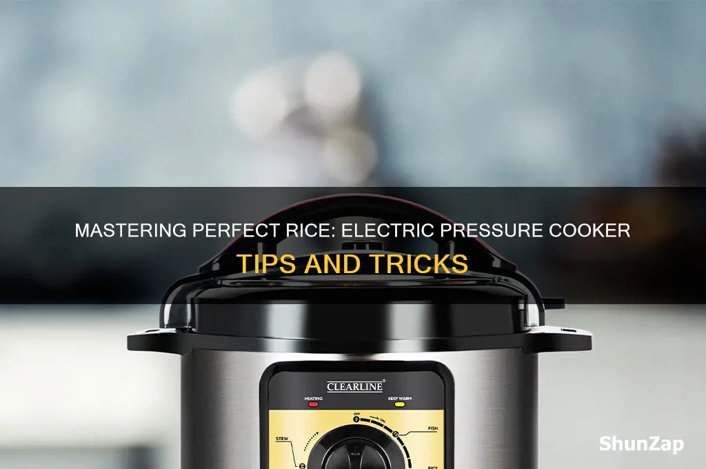 how to use an electric pressure cooker to cook rice