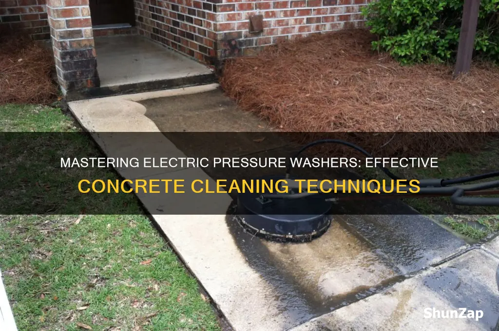 how to use an electric pressure washer on concrete