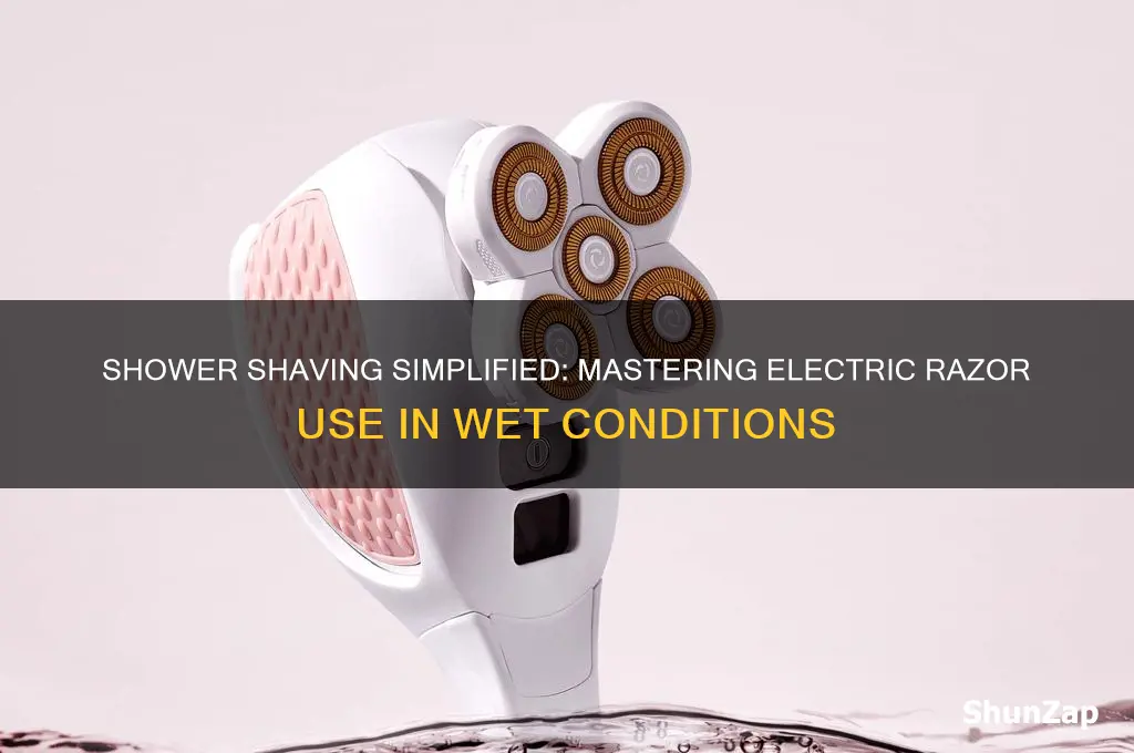 how to use an electric razor in the shower