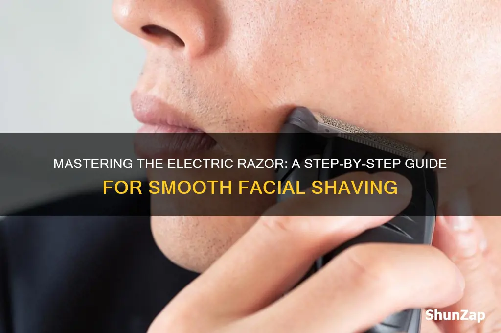 how to use an electric razor on face