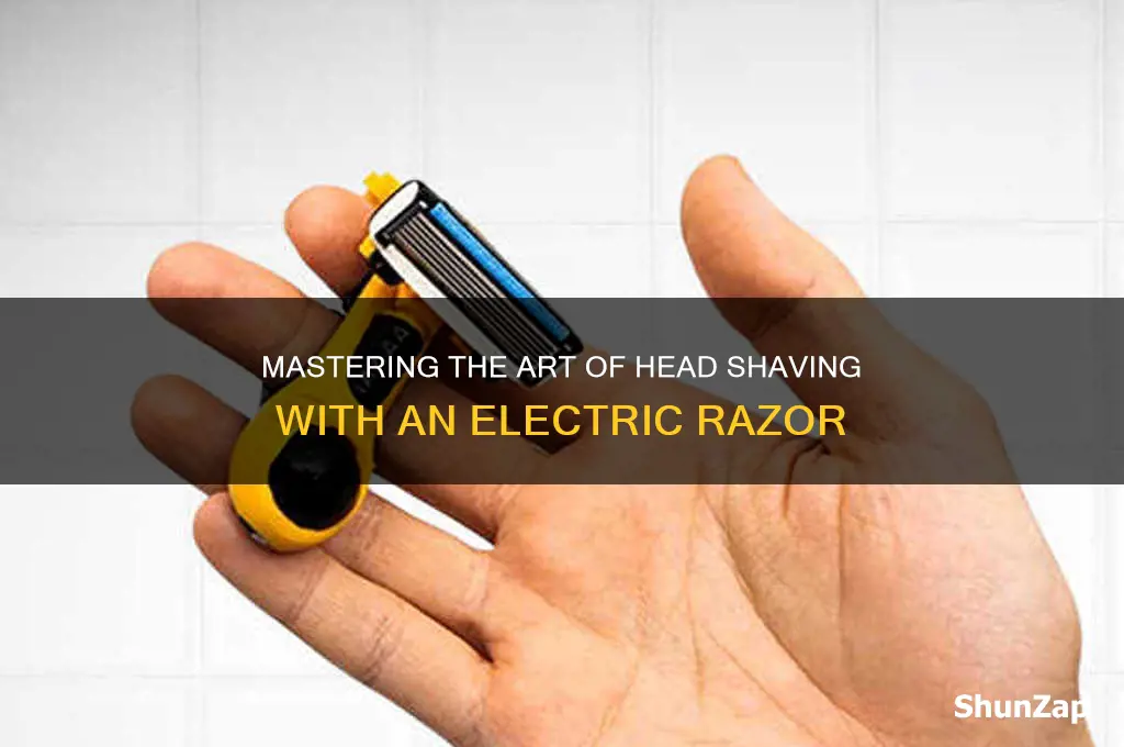 how to use an electric razor on head
