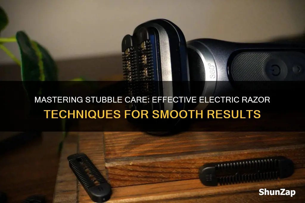 how to use an electric razor on stubble