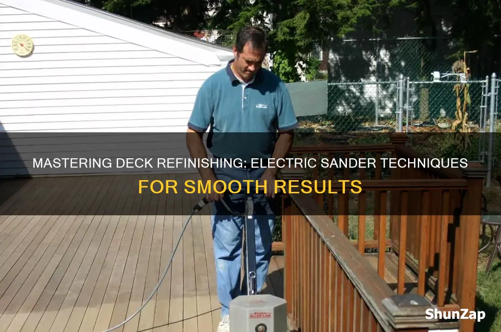 how to use an electric sander on a deck