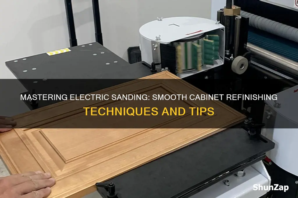 how to use an electric sander on cabinets