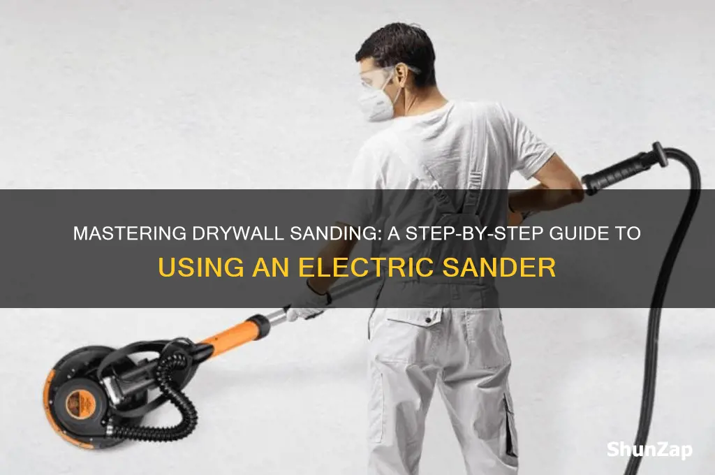 how to use an electric sander on drywall