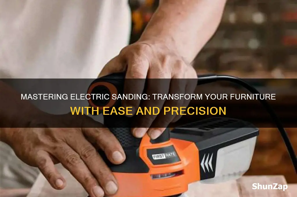how to use an electric sander on furniture