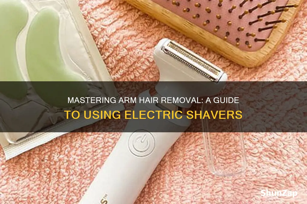 how to use an electric shaver on armithair