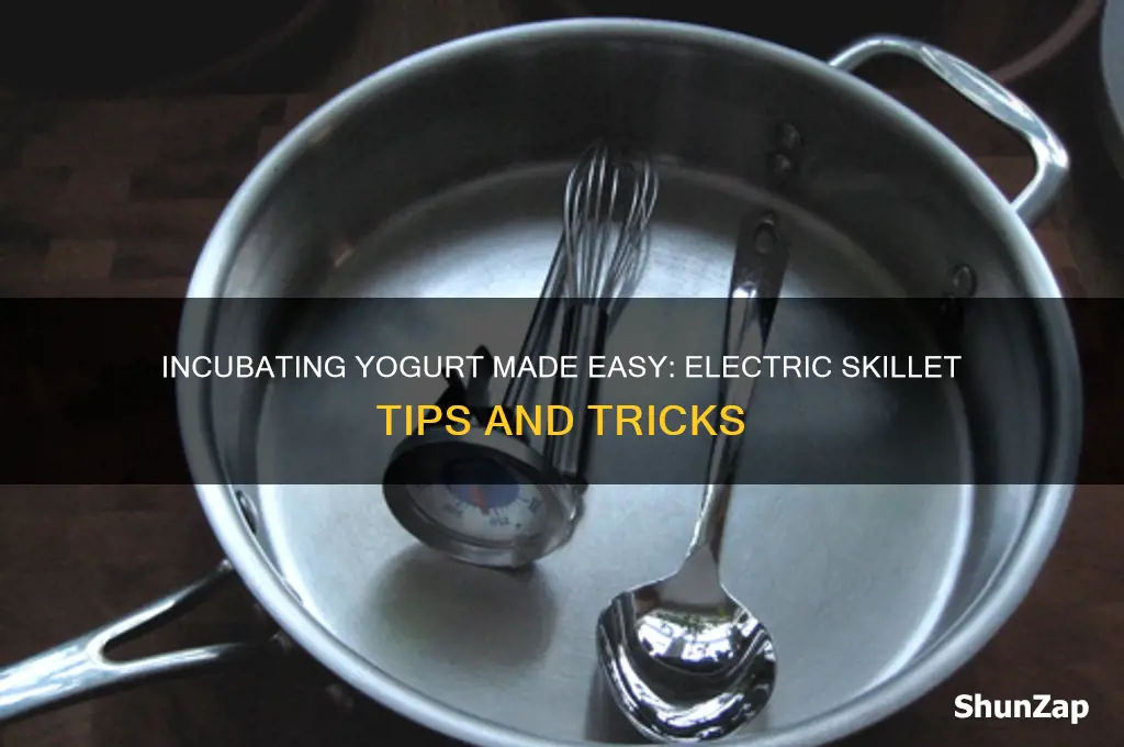 how to use an electric skillet to incubate yogurt
