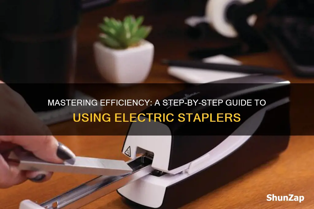how to use an electric stapler