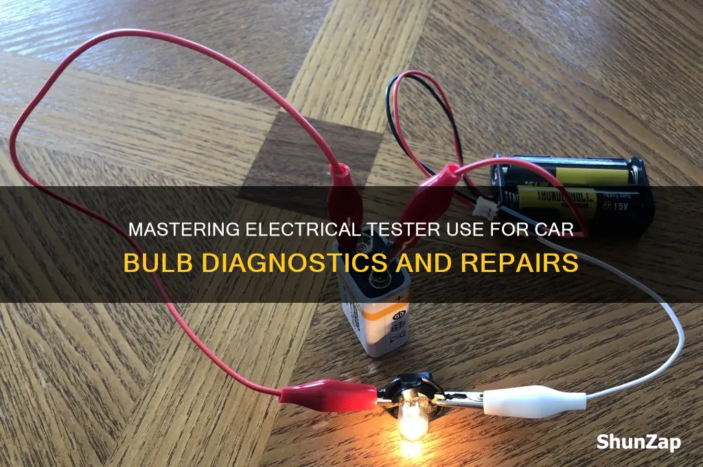 how to use an electrical tester car bulbs