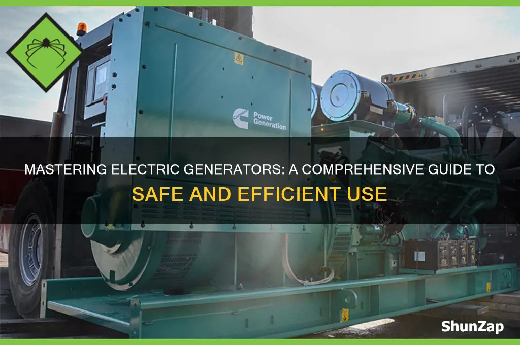 how to use electric generator