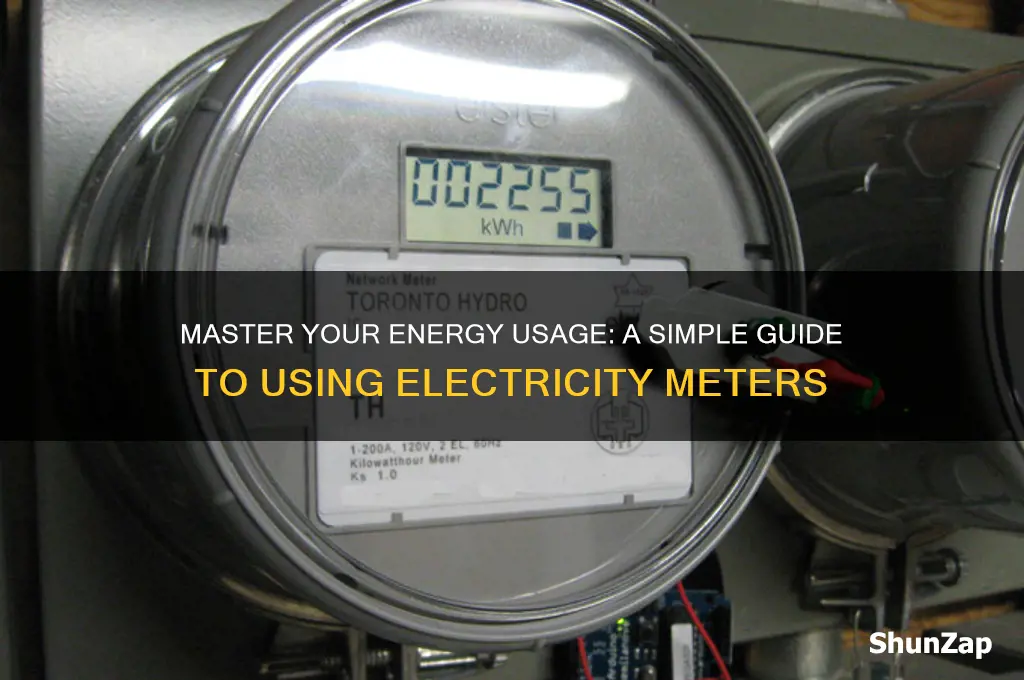how to use electricity meter
